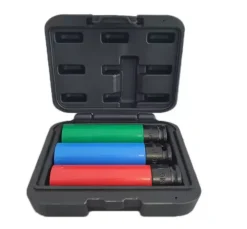Zestaw extra długich nasadek udarowych 1/2" - 17, 19, 21 mm do felg alu