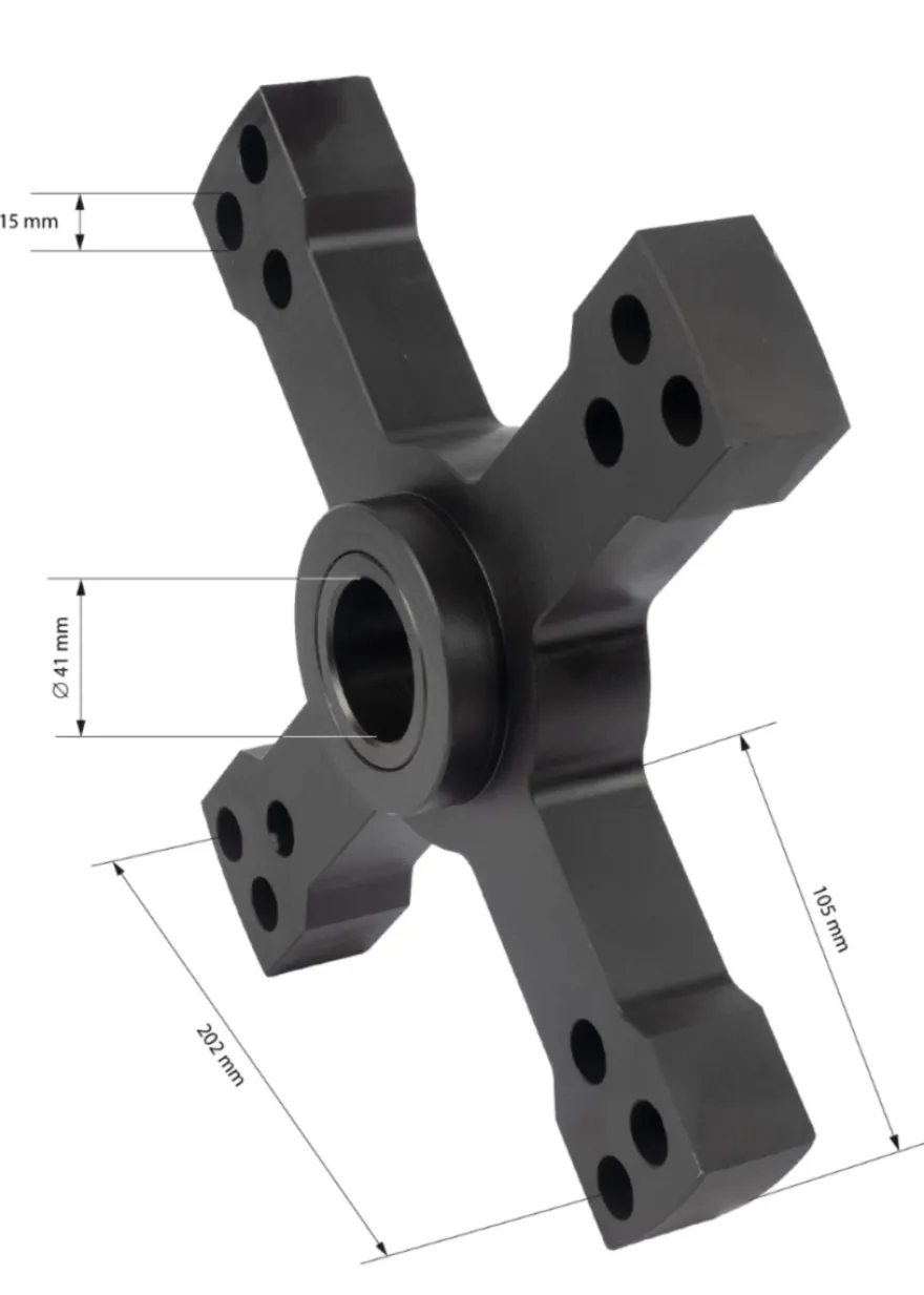 Zestaw INVENTO gwiazda 4 i 5-cio ramienna + flansza, uchwyt 42 mm LLKW do wyważarki cieżarowej
