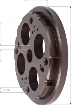 Zestaw INVENTO gwiazda 4 i 5-cio ramienna + flansza, uchwyt 42 mm LLKW do wyważarki cieżarowej