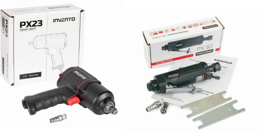 Zestaw INVENTO klucz udarowy 1/2" ze szlifierką szybkoobrotową z tulejką 6 mm
