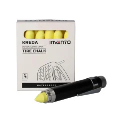 Zestaw kreda do opon żółta Invento 12 szt + uchwyt