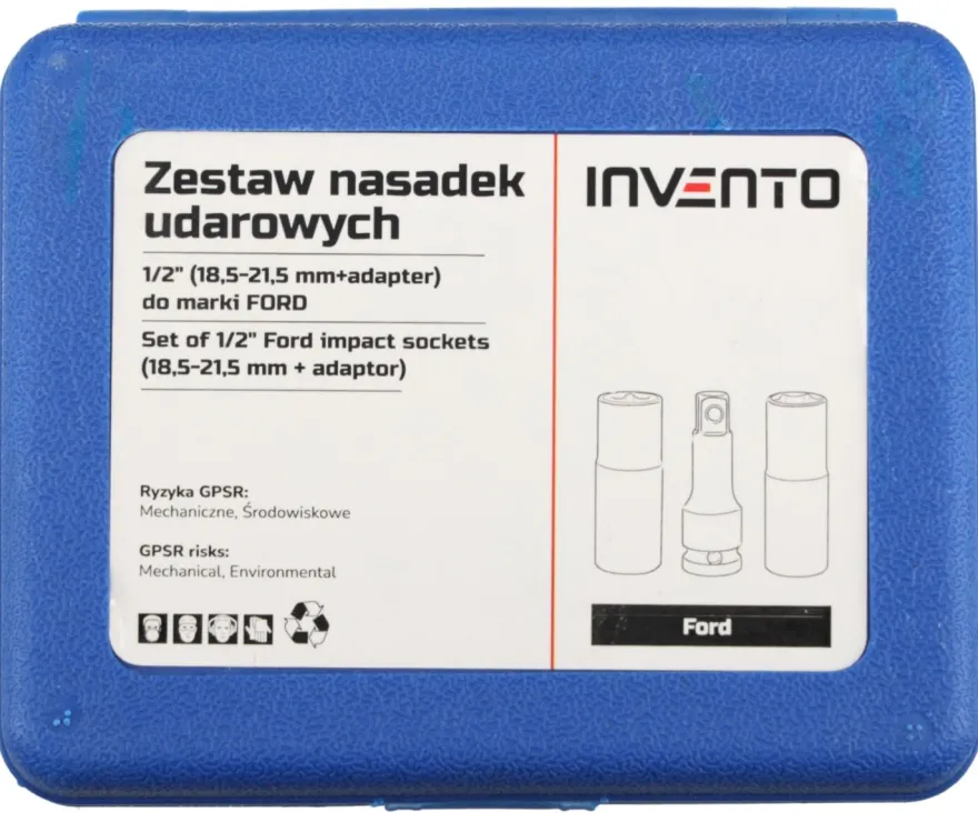 Zestaw nasadek udarowych INVENTO 1/2" do FORD