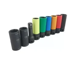 Zestaw nasadek udarowych Tesla, Ford (x2), Kia, Hyundai, Mercedes + przedłużka/ adapter