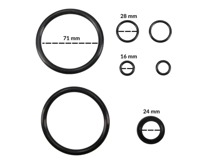Zestaw uszczelnień siłownika szczęk,kolumny 7 szt. (80mm) INVENTO TCS 524