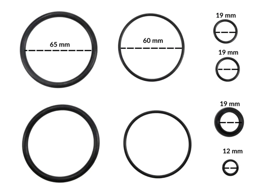 Zestaw uszczelnień siłownika szczęk,kolumny 8 szt. (80mm) INVENTO TCS 524