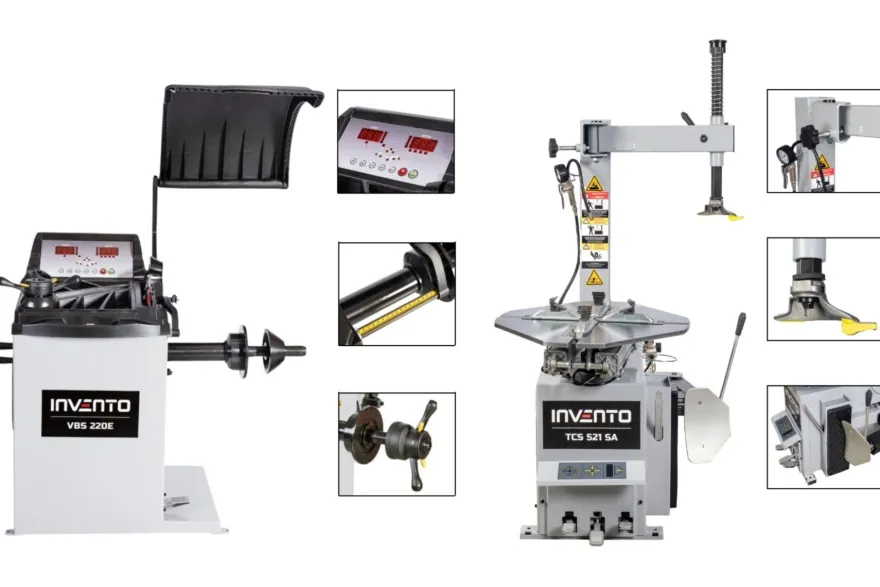 Zestaw warsztatowy Invento TCS 521 SA + Invento VBS 220E laser, hamulec