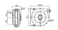 Zwijadło RECTUS zamknięte automatyczne 12x8 mm 8 mb gw. 1/4"
