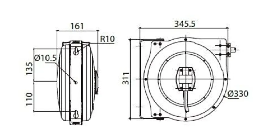 Zwijadło RECTUS zamknięte automatyczne 12x8 mm 8 mb gw. 1/4"