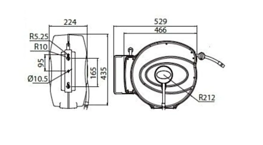 Zwijadło RECTUS zamknięte automatyczne 14.5x10 mm 15 mb gw. 3/8"